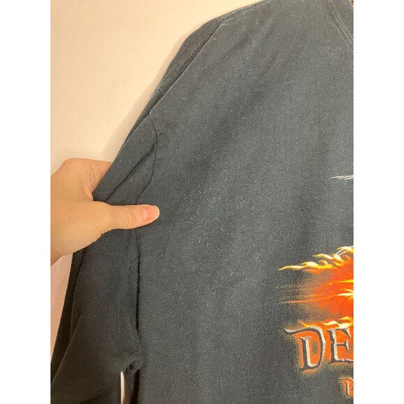 Death Valley Ride Hot Ride Fast Long Sleeve Shirt XL Motorcycle Skeleton Skull - Picture 6 of 10